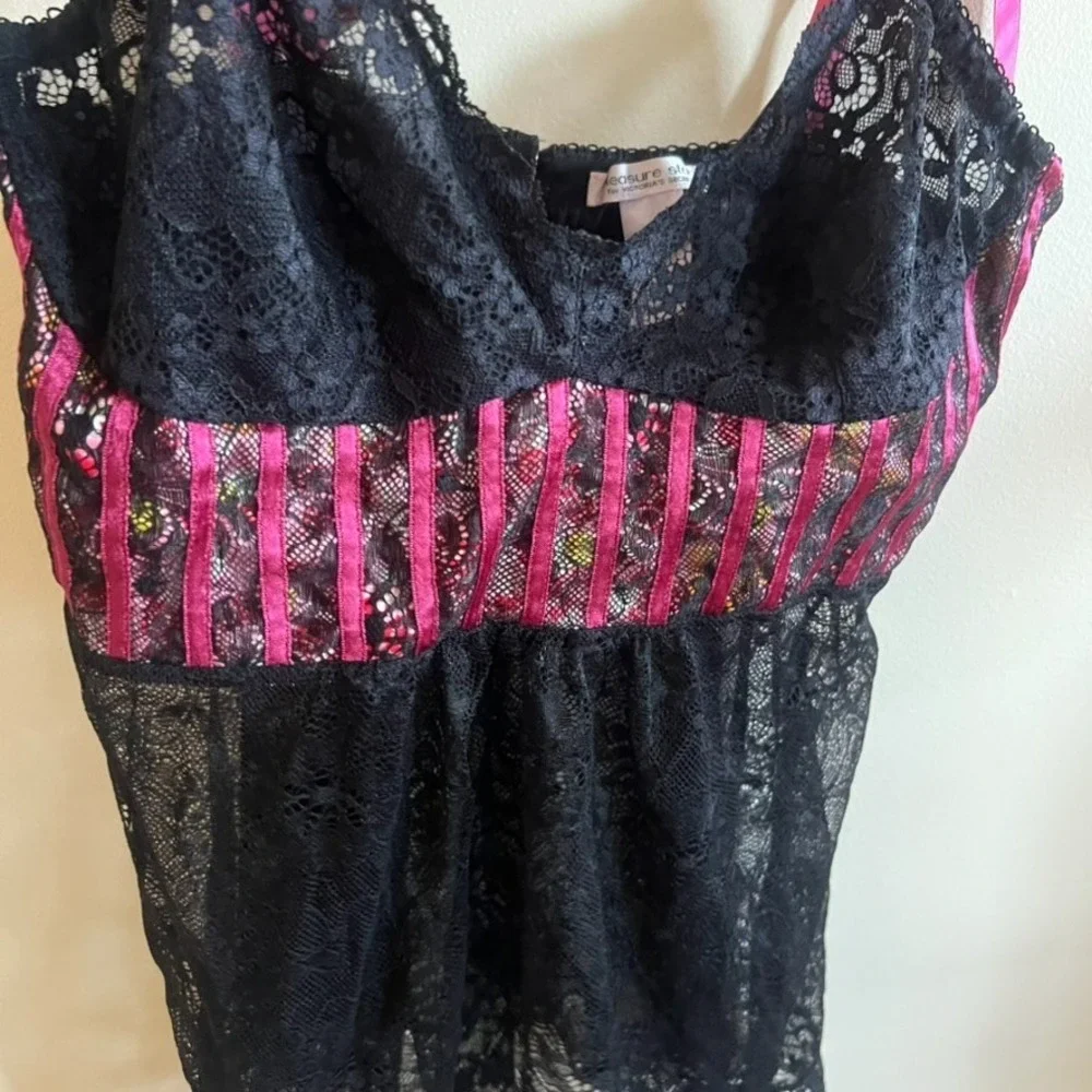 Pleasure State for Victoria's Secret Satin‎ Cami Whimsygoth Lace Fairy Sz L